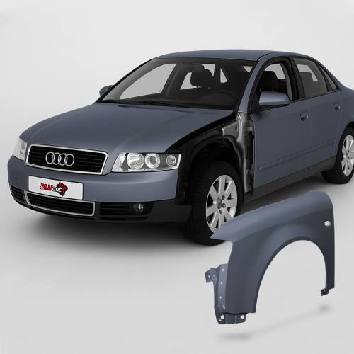 FENDER AUDI A4 B6 LX7Z LEFT SILVER 00-04 FRONT WING NEW PAINTED WITH INDICATOR HOLE