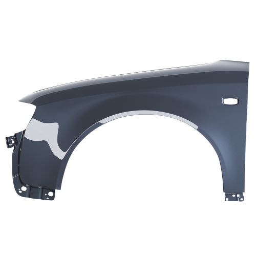 FENDER AUDI A4 B6 LX7Z LEFT SILVER 00-04 FRONT WING NEW PAINTED WITH INDICATOR HOLE
