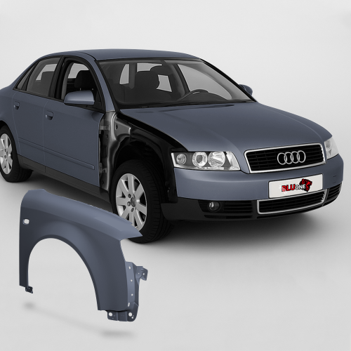 FENDER AUDI A4 B6 LX7Z RIGHT SILVER 00-04 FRONT WING NEW PAINTED WITH INDICATOR HOLE